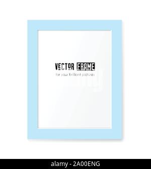 Vector realistic blue frame Stock Vector