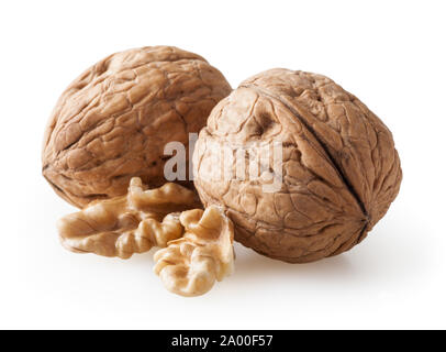 Walnuts isolated on white background with clipping path Stock Photo