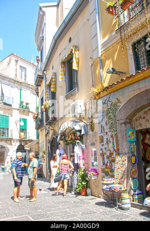 At Vietri sul mare - Italy - On july 2019 - The picturesque historical center of the town on Amalfi coast Stock Photo