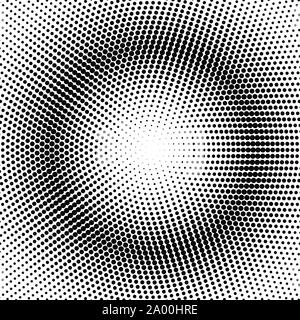 Monochrome circle dotted vector background Stock Vector