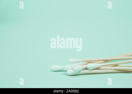 Cotton swab used for cleaning ear Stock Photo