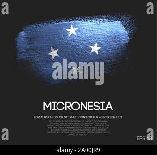Brush vector flag of Micronesia Stock Vector Image & Art - Alamy