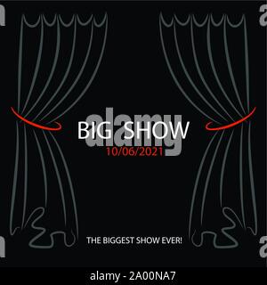 Show performance template with curtains Stock Vector