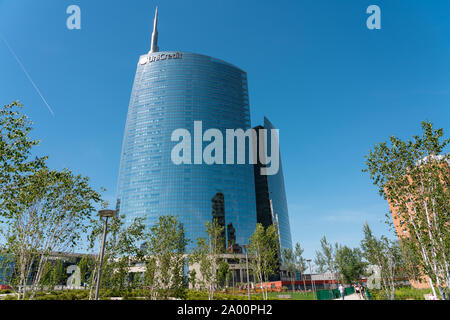 MILAN, ITALY - MAY 31, 2019: UniCredit Building In Porta Nuova Or New Door, The Main Business District In Milan Stock Photo