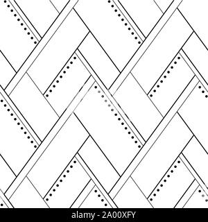 Vector seamless geometric pattern. Black and white Stock Vector