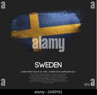 Brush Stroke With Sweden National Flag Isolated On A White Background ...