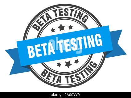 beta testing label. beta testing blue band sign. beta testing Stock Vector
