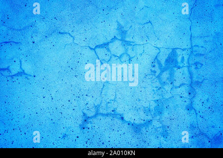 Blue painted old cracked wall texture background. Stock Photo