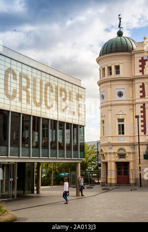 UK, Yorkshire, Sheffield, Tudor Square, Crucible and Lyceum Theatres Stock Photo