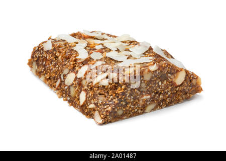 Traditional Turkish fig, fruit and nut cake isolated on white background Stock Photo