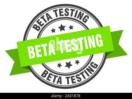 beta testing label. beta testing green band sign. beta testing Stock Vector