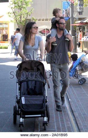 Nadia Conners and his wife Walton Goggins attend the 'Tomb Raider