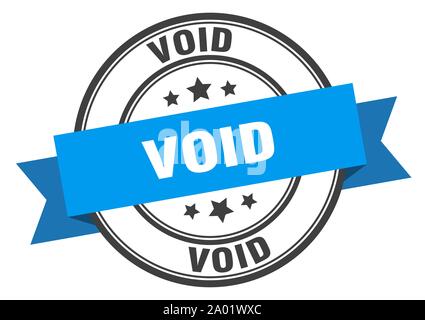 void label. void blue band sign. void Stock Vector