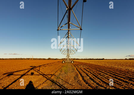 Watering system for fields on a large scale Stock Photo