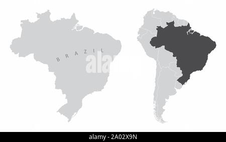 Brazil South America map Stock Vector