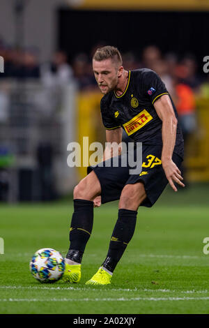 Milan Skriniar (Inter) during the Uefa 'Champions League ' Group Stage First match between Inter 1-1 Slavia Praha at Giuseppe Meazza Stadium on September 19, 2019 in Milano, Italy. Credit: Maurizio Borsari/AFLO/Alamy Live News Stock Photo