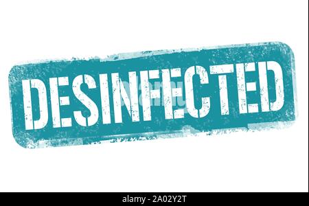 Desinfected sign or stamp on white background, vector illustration Stock Vector