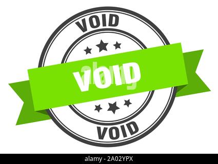 void label. void green band sign. void Stock Vector