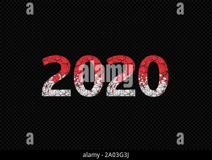 2020 red bloody text Stock Vector