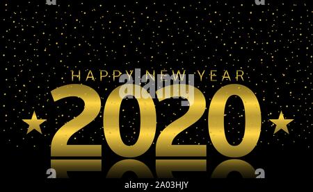 2020 happy new year Stock Vector