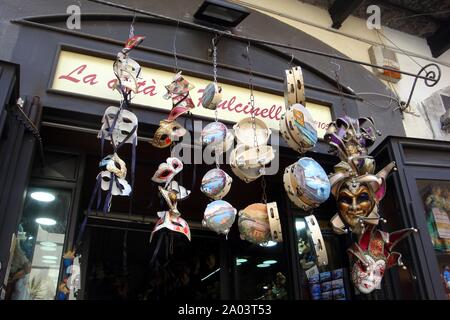 naples, Italy Europe - August 15 2019 masks Stock Photo