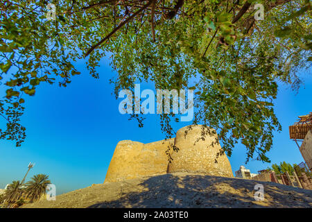 Tarout Castle, Qatif, Saudi Arabia in blue sky background Stock Photo