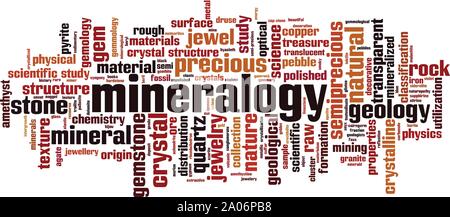 Mineralogy word cloud concept. Collage made of words about mineralogy. Vector illustration Stock Vector