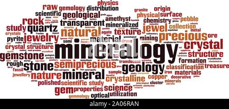 Mineralogy word cloud concept. Collage made of words about mineralogy. Vector illustration Stock Vector
