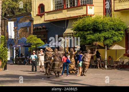 Street sculpture in Tlaquepaque, near Guadalajara, Jalisco, Mexico. Stock Photo