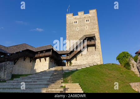 One of the towers of the medieval old castle of Celje, Slovenia Stock Photo