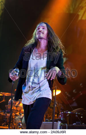 Singer Brandon Boyd From The Rock Band Incubus Performs During The