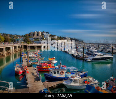 GB - DEVON: The busy outer harbour at Torquay on the English Riviera  (HDR-Image) Stock Photo