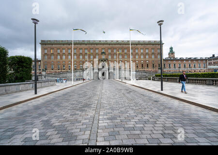 Stockholm, Sweden. September 2019.  A view of the facade of Museum Tre Kronor building Stock Photo