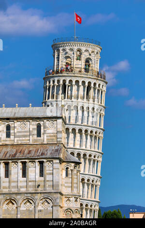 Pisa Cathedral and the Leaning Tower of Pisa bell tower, Piazza dei Miracoli, Pisa, Italy Stock Photo