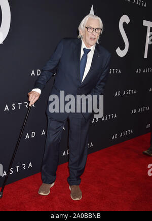 HOLLYWOOD, CA - SEPTEMBER 18: Donald Sutherland attends the premiere of 20th Century Fox's 'Ad Astra' at The Cinerama Dome on September 18, 2019 in Los Angeles, California. Stock Photo