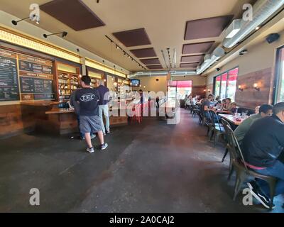Photograph of Roam Artisan Burgers, a restaurant in Lafayette, California, United States, interior view Stock Photo