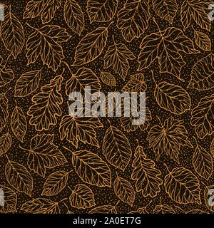 Leaf fall seamless background. Autumn concept. Vector illustration Stock Vector
