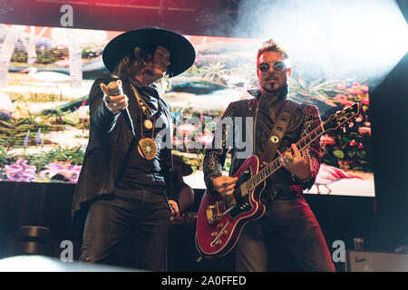 American band Rival Sons performing at Summerset Music & Arts Festival in Fort Langley in Langley, BC on August 30th, 2019 Stock Photo