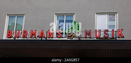 Umea, Sweden - September 3, 2019: the last real record store in northern Sweden Stock Photo