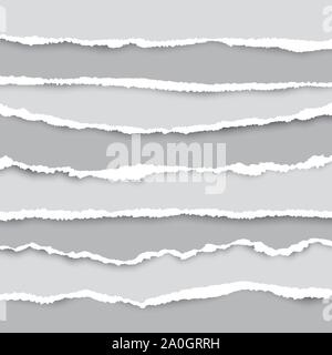 A set of torn pieces of paper in many size. Used as a background and adding text for all design. Stock Vector
