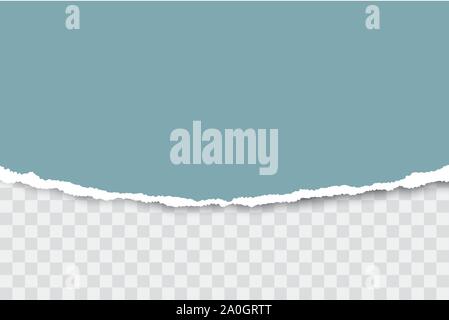 Blue ripped paper background with space for your text. Stock Vector