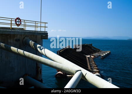 BC Ferries Pender Island ferry terminal at Otter Bay, seen from a ferry ...