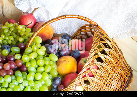 Fresh Pears Our Own Garden Wicker Basket Home Harvest Fresh Stock