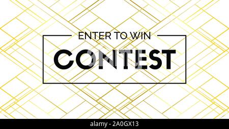 Contest vector luxury banner. Enter to win Stock Vector