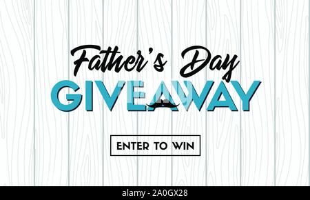 Fathers day giveaway banner for social media Stock Vector