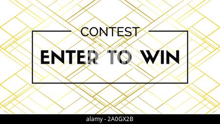 Enter to win. Banner for social media contest Stock Vector