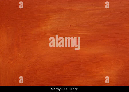Abstract  red brown painted full frame background, real oil painting on canvas by hand Stock Photo