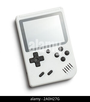 Old game console. Gamepad is white isolated on white background Stock Photo