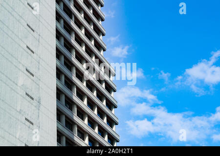 Generic architectural design of building exterior in Downtown Bangkok City in Thailand to show urban texture and city life Stock Photo