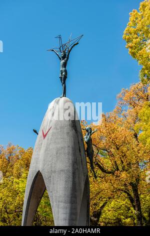 Children's Peace Monument, Children's Peace Monument, Hiroshima Peace Park, Peace Memorial Park, Hiroshima, Japan Stock Photo